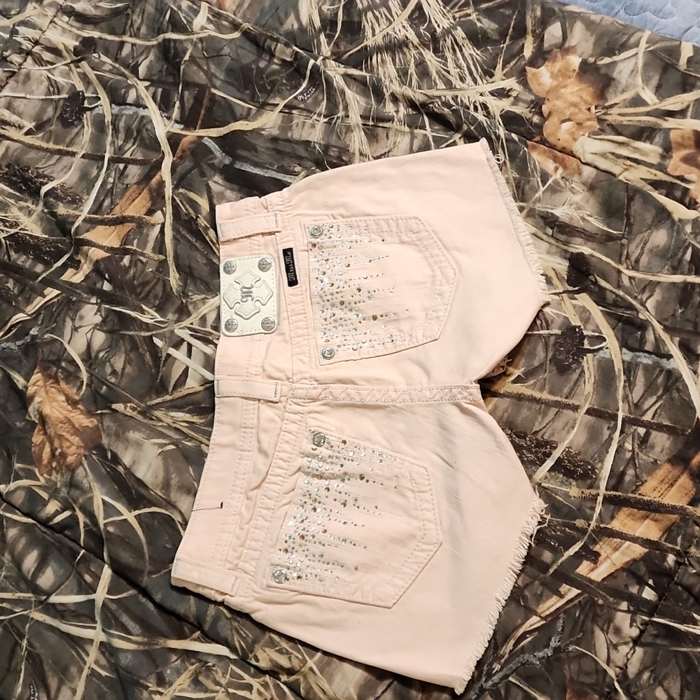 Miss Me Shorts Peach color